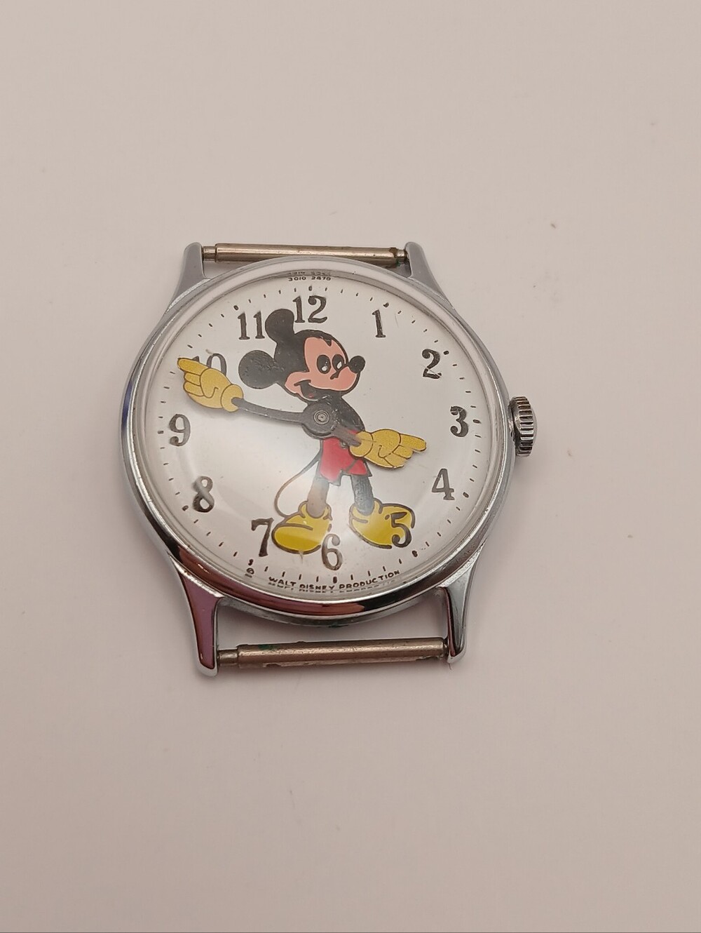 Vintage Walt Disney Productions Mickey Mouse Moving Hands Watch Face